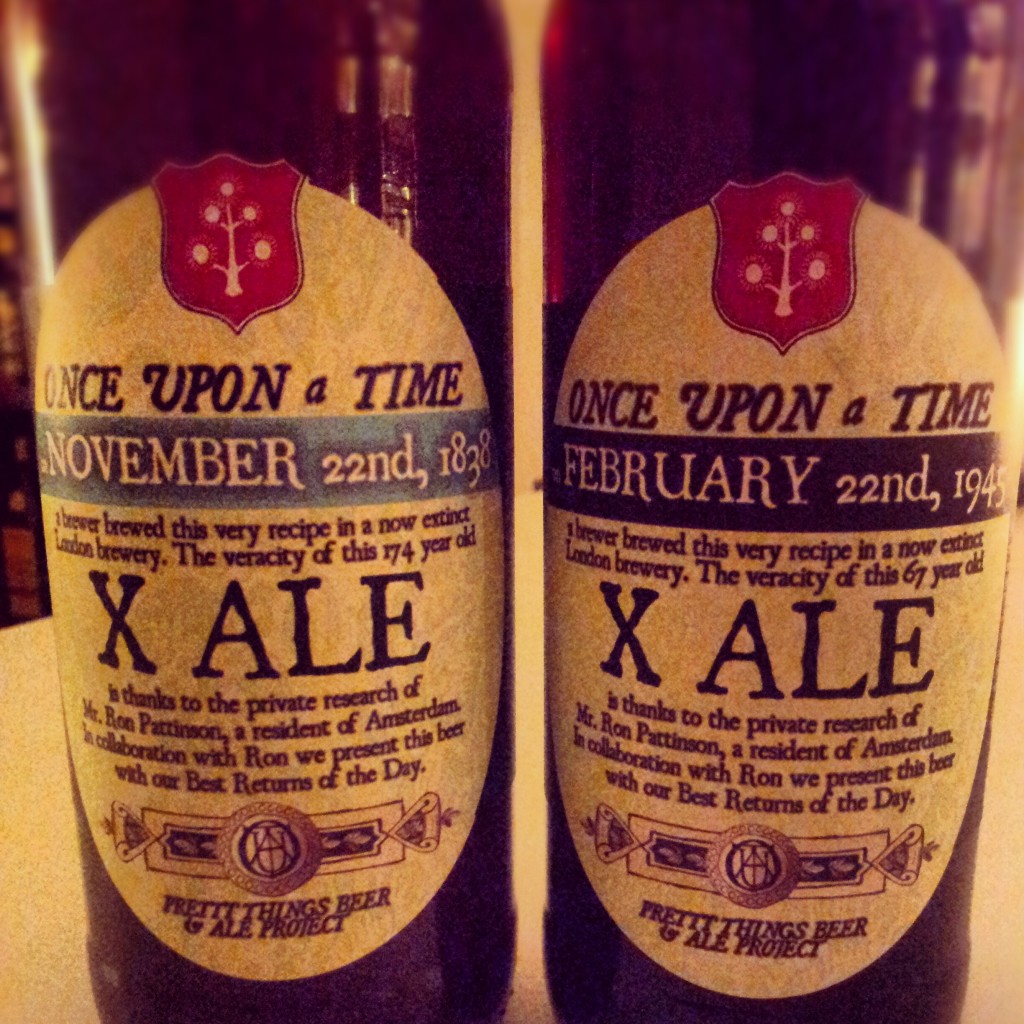 Pretty Things Once Upon a Time, February 22nd, 1945, X Ale vs February 22nd, 1838, X Ale label
